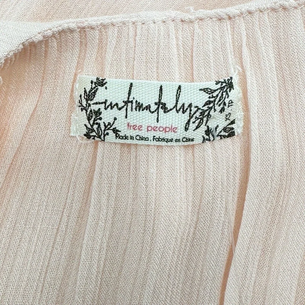 Intimately Free People Cascades Cami Size XS Pink Ruffles Flowy Feminine Flounce